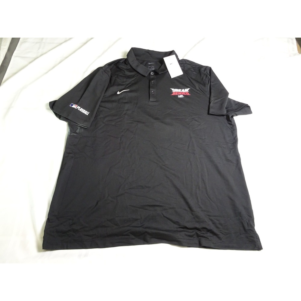 Dream Series USA Baseball Polo. Men's 2XL. Black, short sleeve - Picture 8 of 10